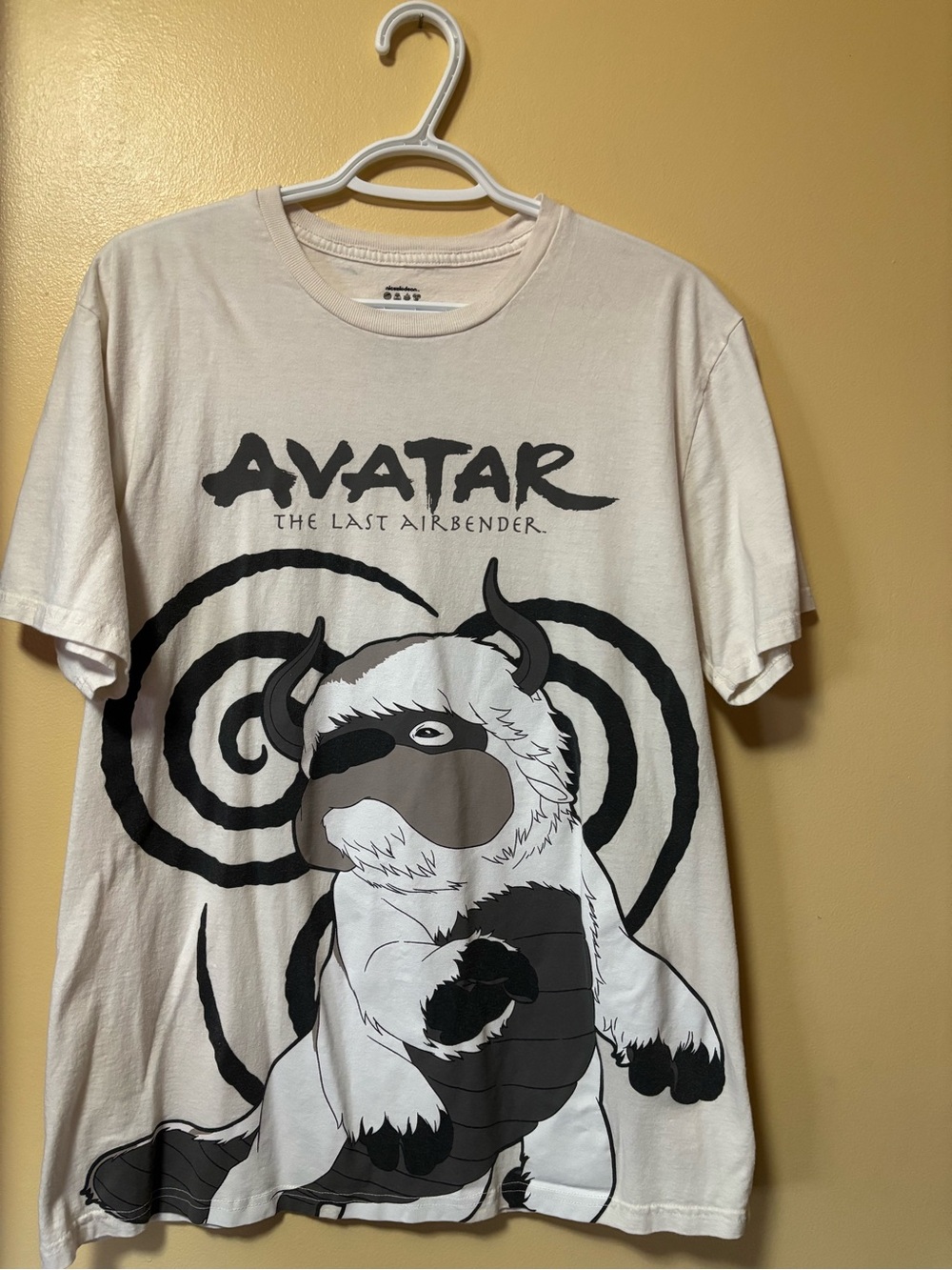 Nickelodeon Avatar The Last Airbender White Graphic Tee with Black & Gray Print